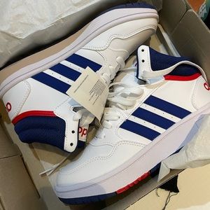 Adidas uni-sex child hoops mid basketball sneakers NEW
